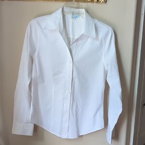 Woman's Coldwater Creek No-Iron Button Down Shirt EUC